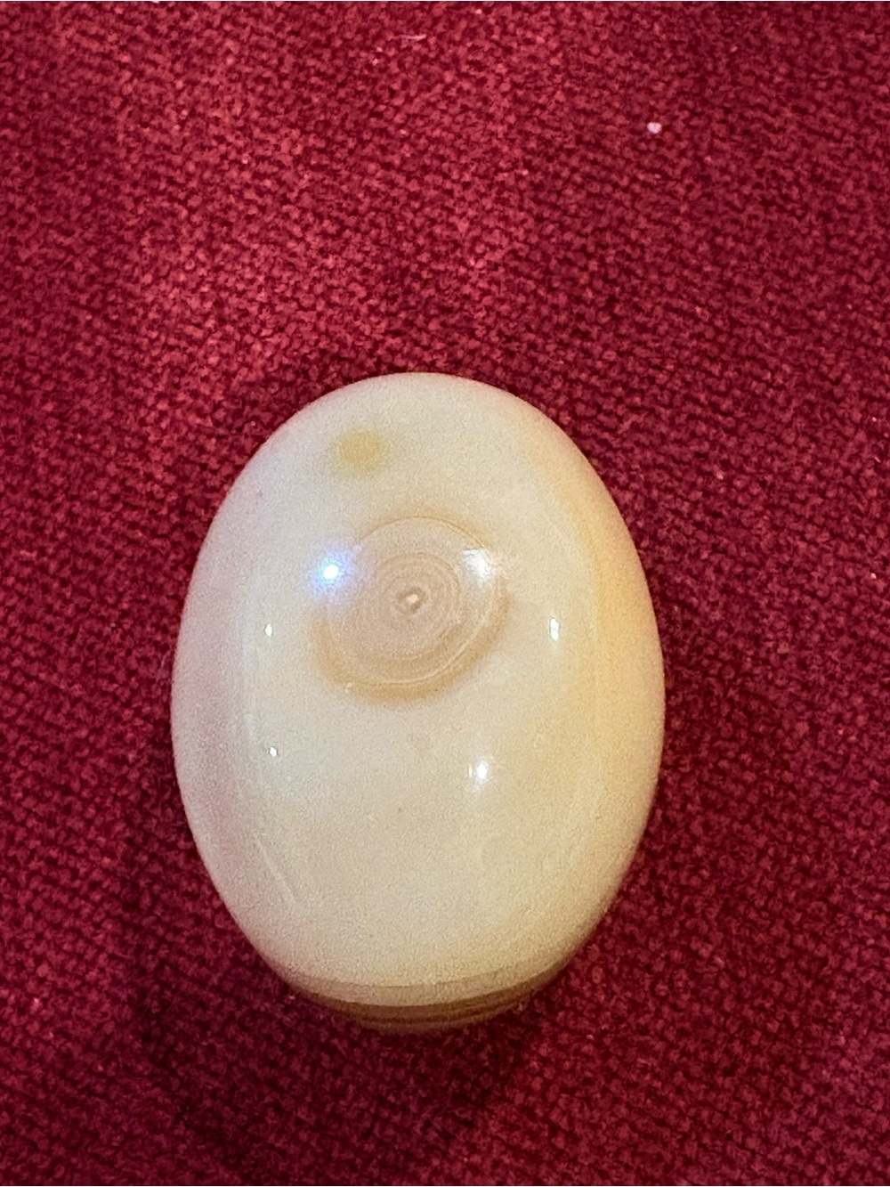 Natural Banded Agate Egg with "Evil Eye" Pattern